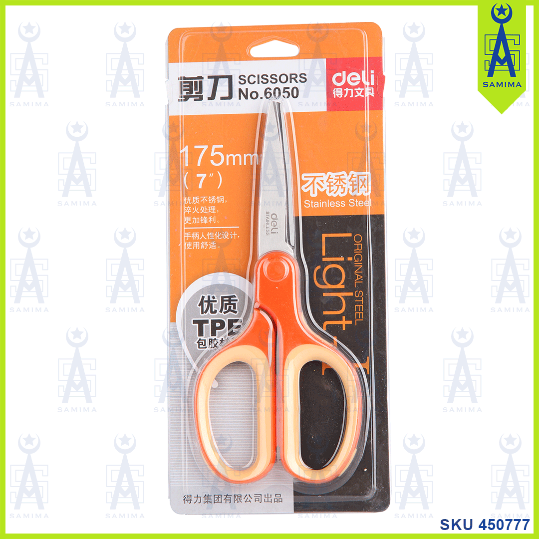 DELI, DELI 6050 STAINLESS STEEL SCISSOR 175MM