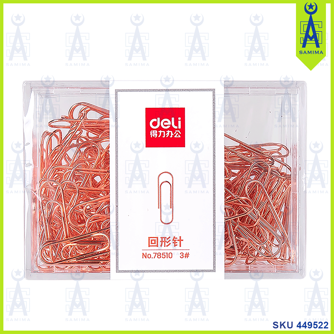 DELI, DELI 78510 GOLDEN PAPER CLIPS 29MM