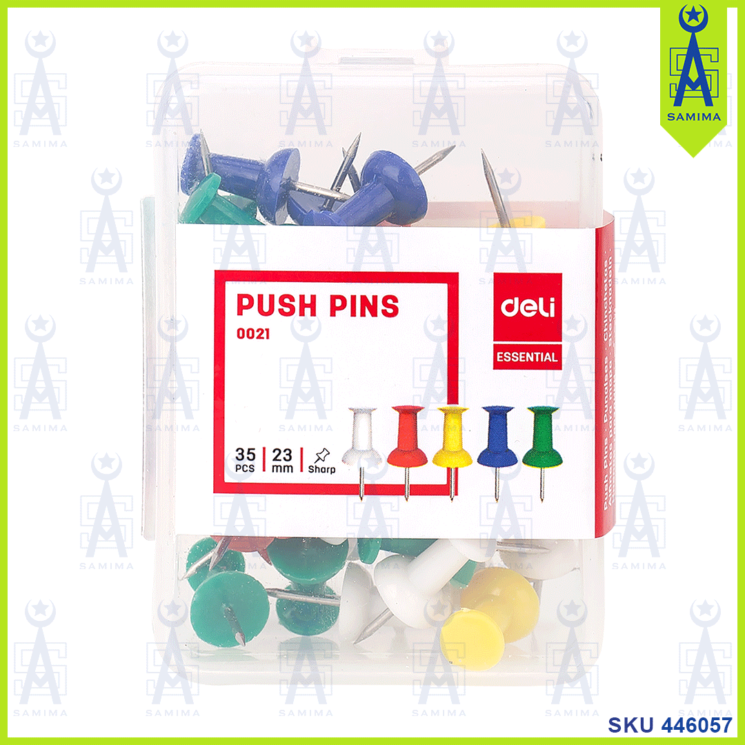 DELI, DELI E0021 PUSH PINS 23MM 35'S