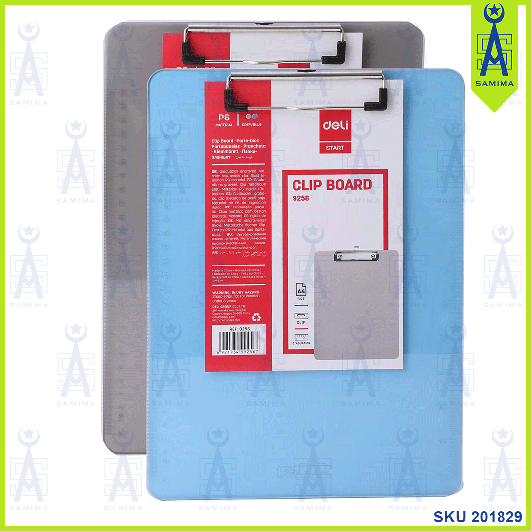 DELI, DELI E9256 TRANSPARENT CLIP BOARD A4