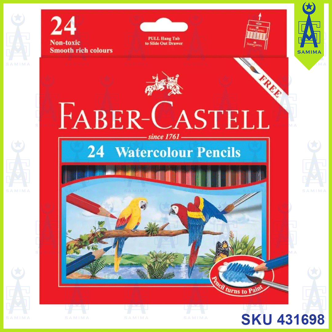 Faber-Castell, FABER-CASTELL 114464 WATERCOLOUR PENCILS 24'S LONG