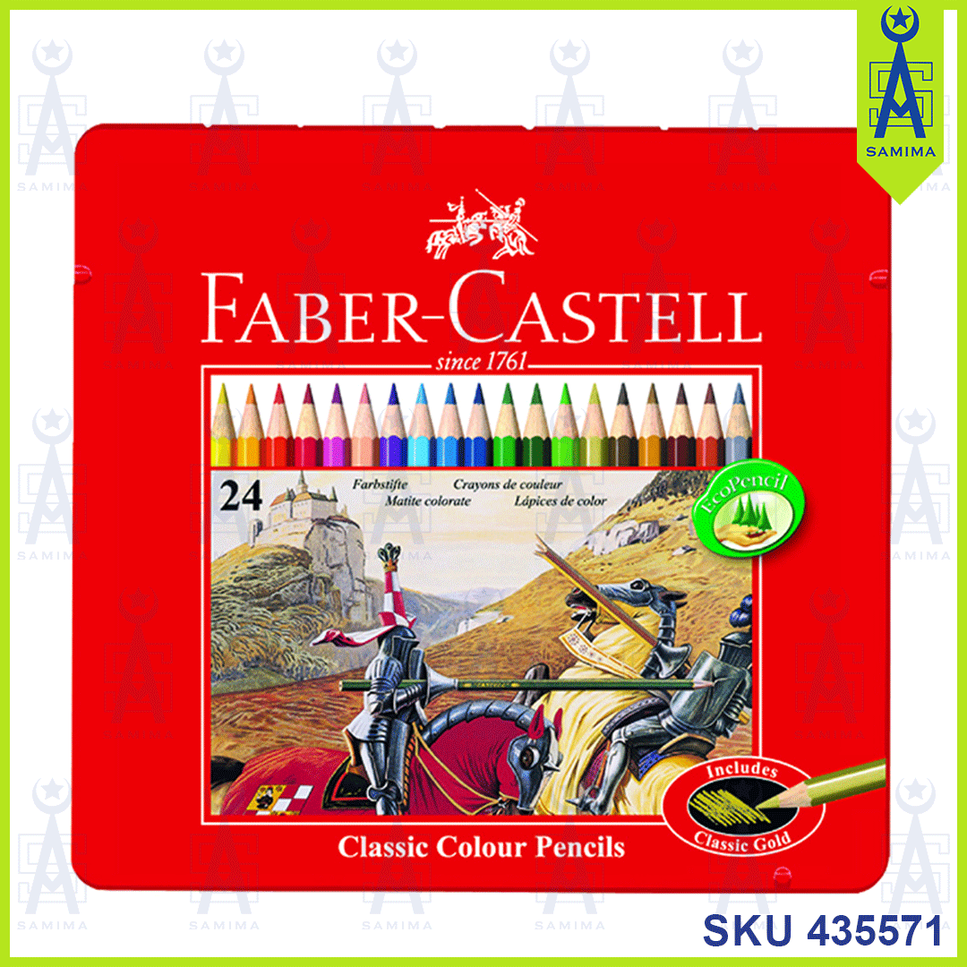 Faber-Castell, FABER CASTELL 115845 CLASSIC COLOUR PENCIL24'S TIN