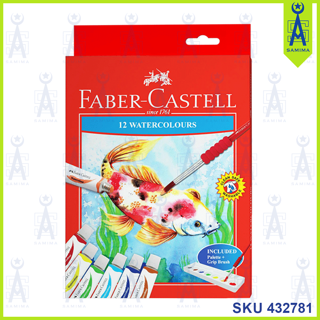 Faber-Castell, FABER CASTELL 121004N WATER COLOUR 12 X 12ML