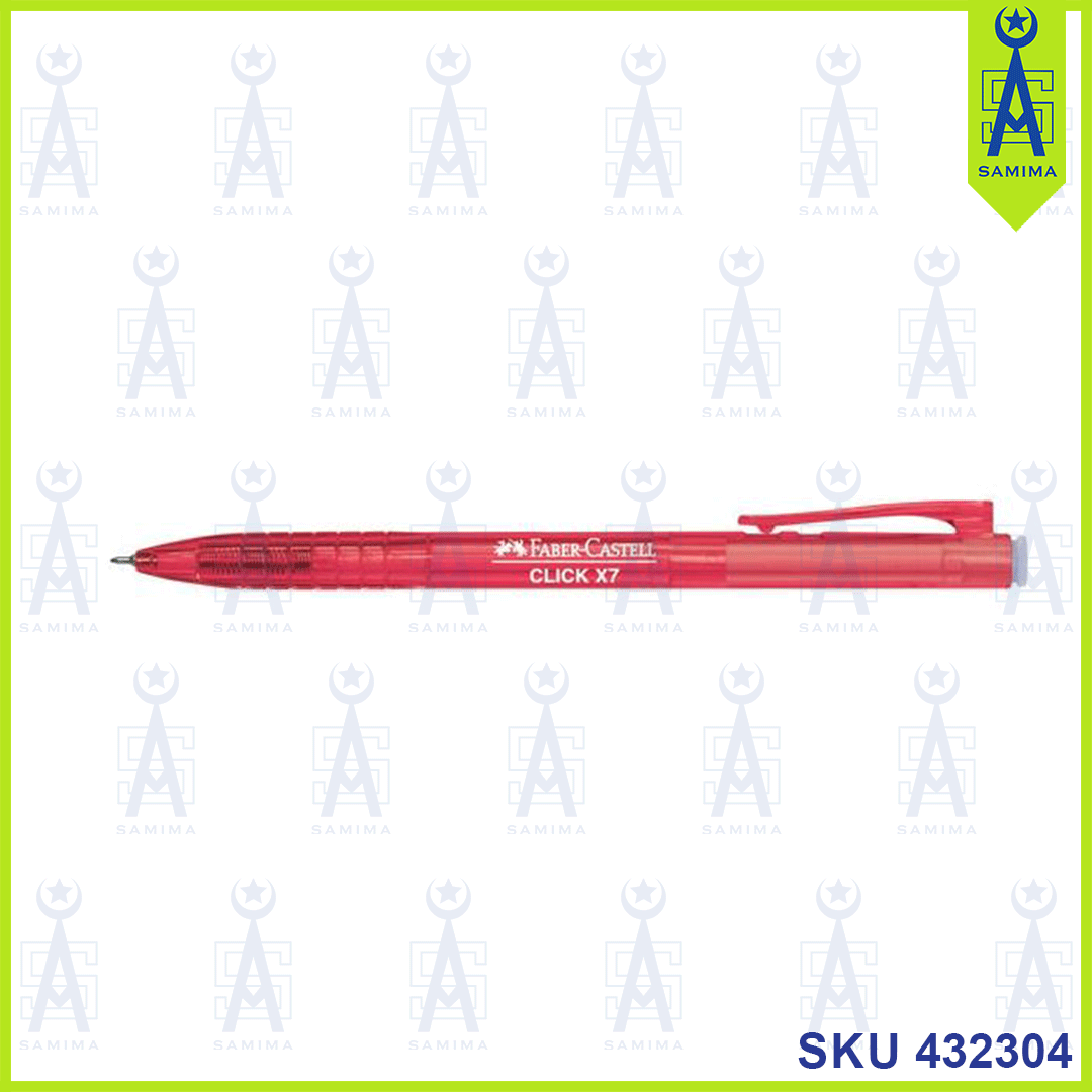 Faber-Castell, FABER CASTELL CLICK X7 BALL PEN 1422 0.7MM RED