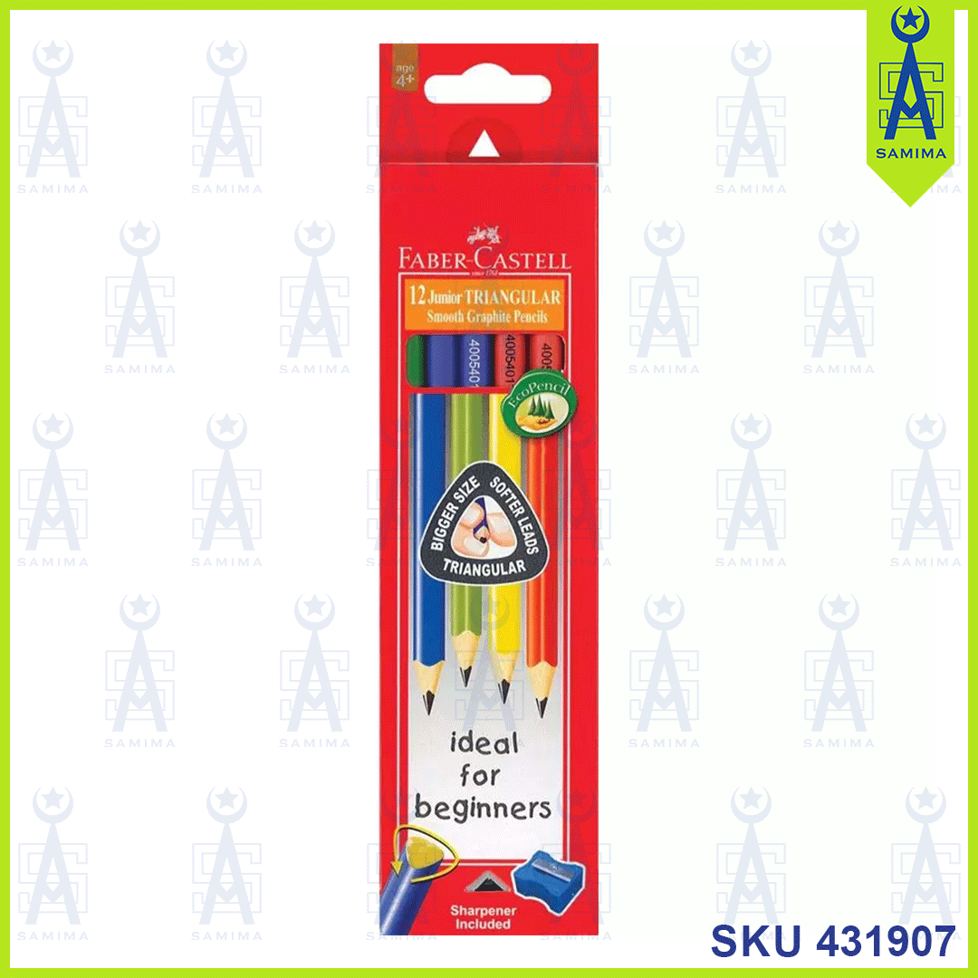 Faber-Castell, FABER CASTELL TRIANGULAR PENCIL 12 JUNIOR GRIP