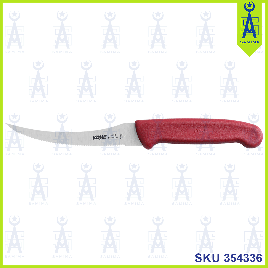 KOHE, KOHE 1241-2 UTILITY KNIFE SERRATED (TOMATO)